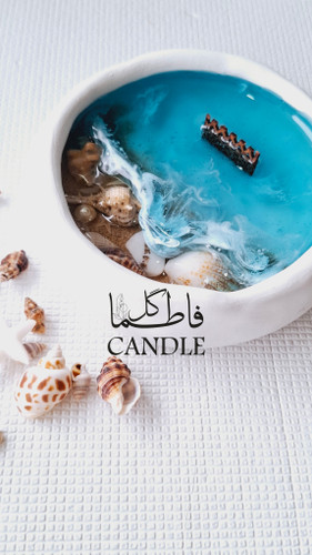 شمع ظرف دفرمه سفالی دریایی