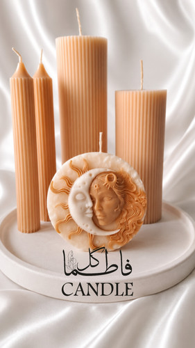 ست شمع دکوراتیو شیاردار کد (۰۲)