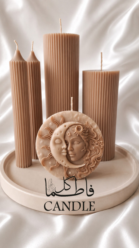 ست شمع دکوراتیو شیاردار کد (۰۲)