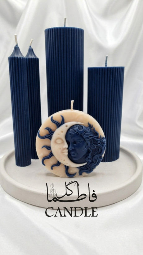 ست شمع دکوراتیو شیاردار کد (۰۲)