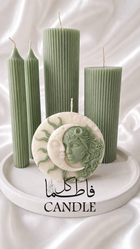 ست شمع دکوراتیو شیاردار کد (۰۲)