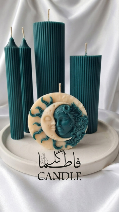 ست شمع دکوراتیو شیاردار کد (۰۲)