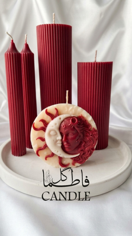 ست شمع دکوراتیو شیاردار کد (۰۲)