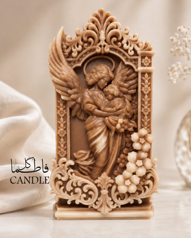 شمع کتیبه فرشته مادر و فرزند ۱۵ سانتی