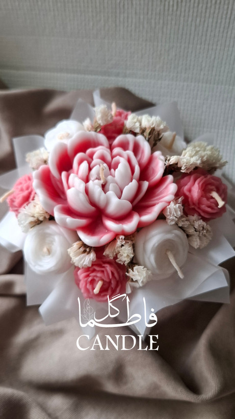 مینی باکس شمع گل ژورنالی (صورتی)